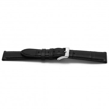 Watch strap Universal G134 Crocodile skin Black 20mm